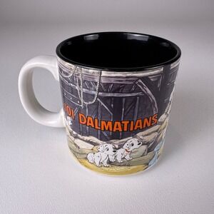 101 Dalmatians Disney Coffee Mug Cup Black Interior Made in Japan